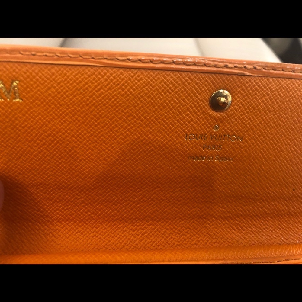Auth LV Orange Epi Wallet - Picture 2 of 7